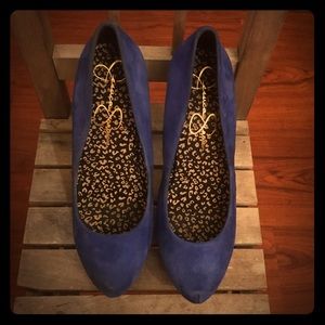 Jessica Simpson Jasmint Blue Suede Heels